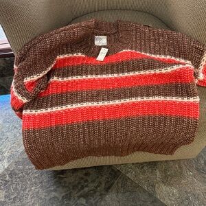 Brown and Red Knit Sweater by Offline by Aerie - new with tags!!